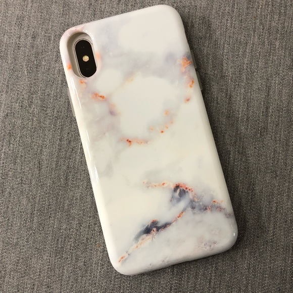 VELVET CAVIAR IPHONE X WHITE MARBLE CASE - Picture 1 of 2